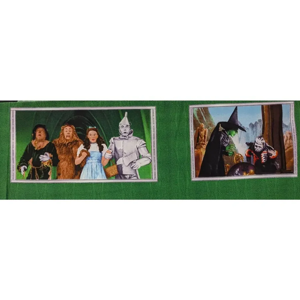 SALE! Set of 8 Cotton Fabric Blocks WIZARD OF OZ Turner Movie Quilting Treasures